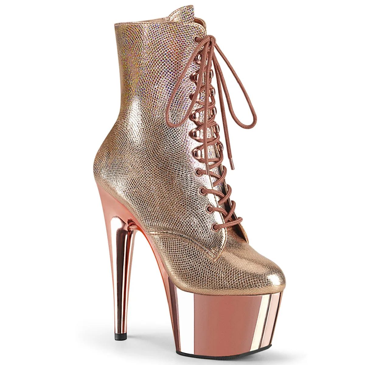 Adore-1020 Rose Gold Textured Boots