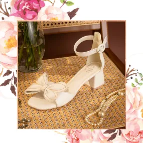 Bow-utiful in White Heels