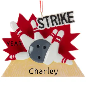 Bowling Strike Personalized Ornament
