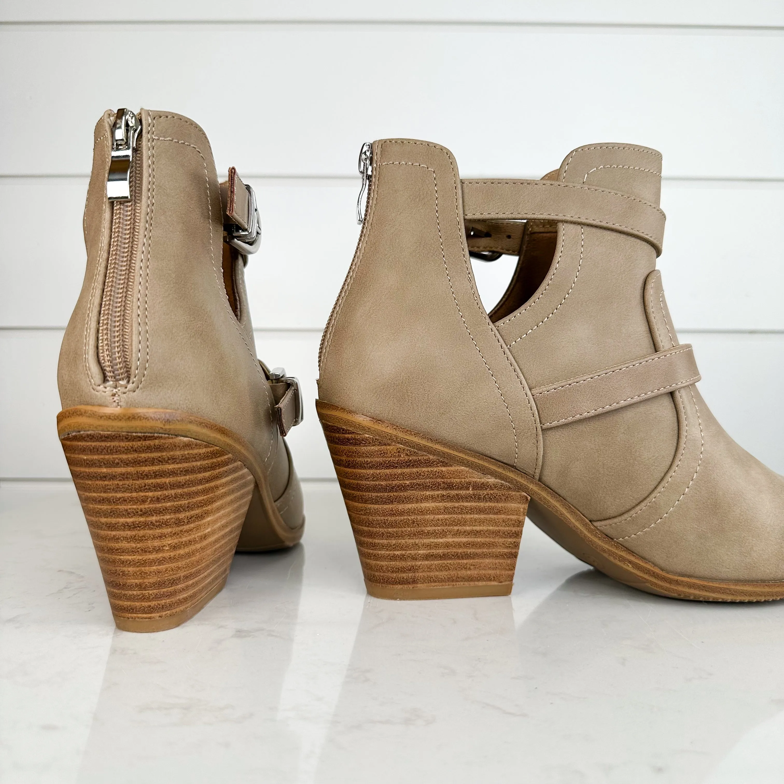 Corky There She is Faux Leather Latte Booties