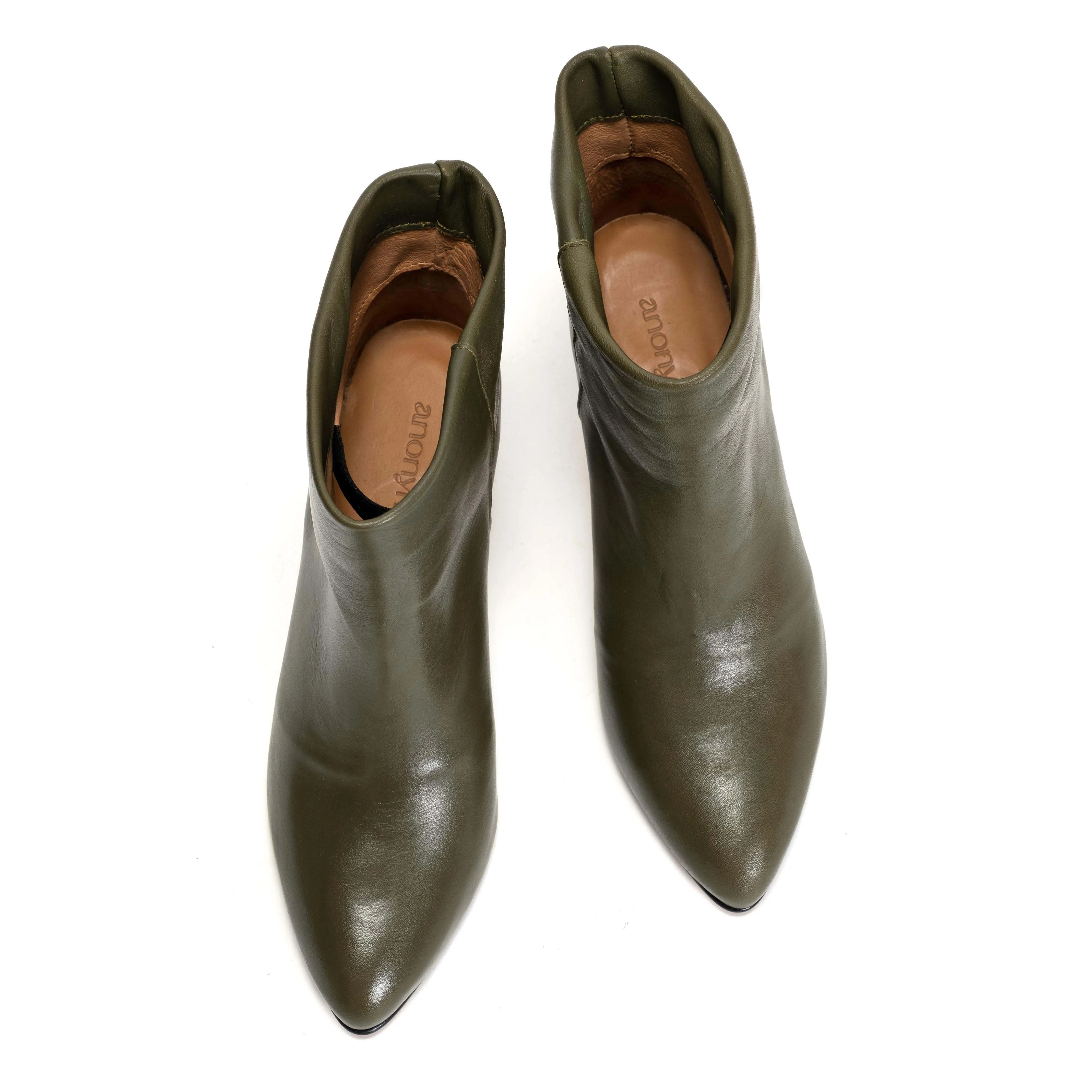 Hilly 50 stiletto Soft calf Olive green