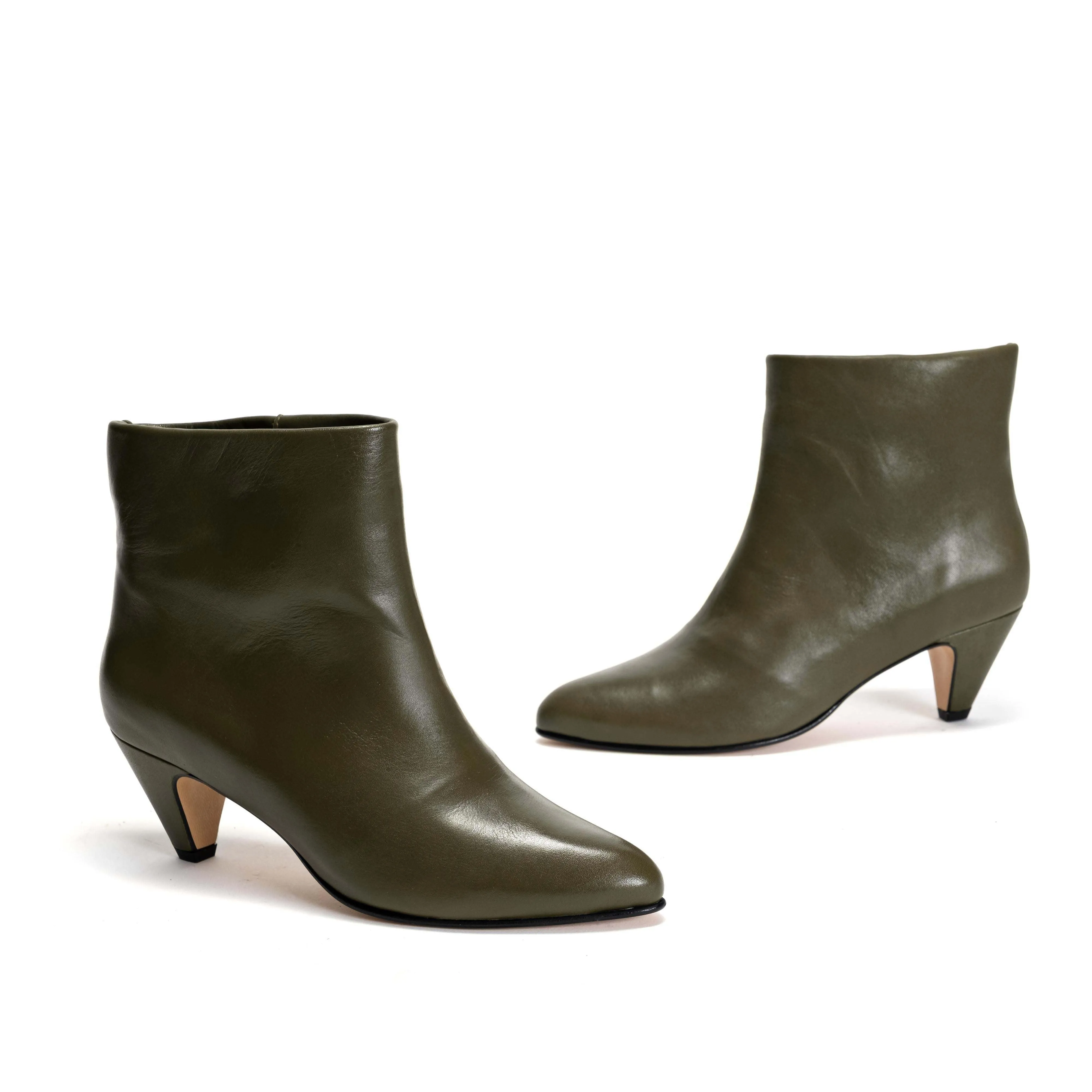 Hilly 50 stiletto Soft calf Olive green