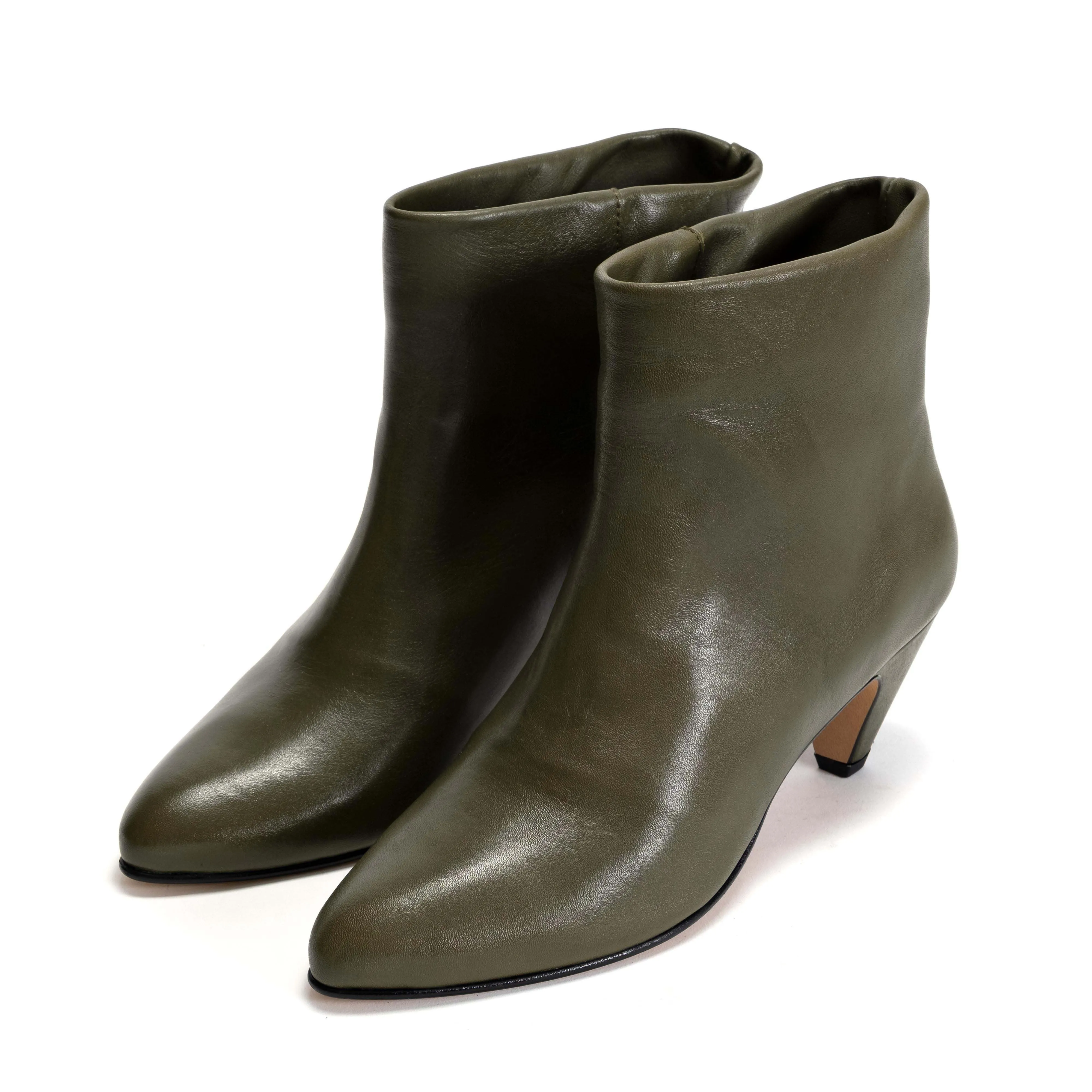 Hilly 50 stiletto Soft calf Olive green