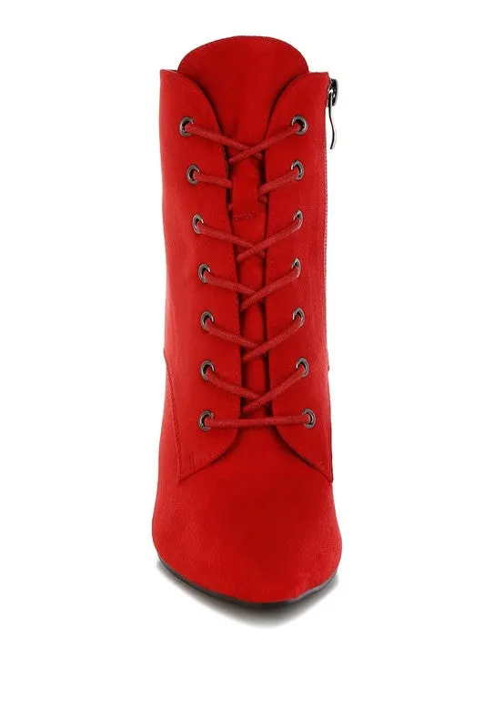 Lace Up Stiletto Boots