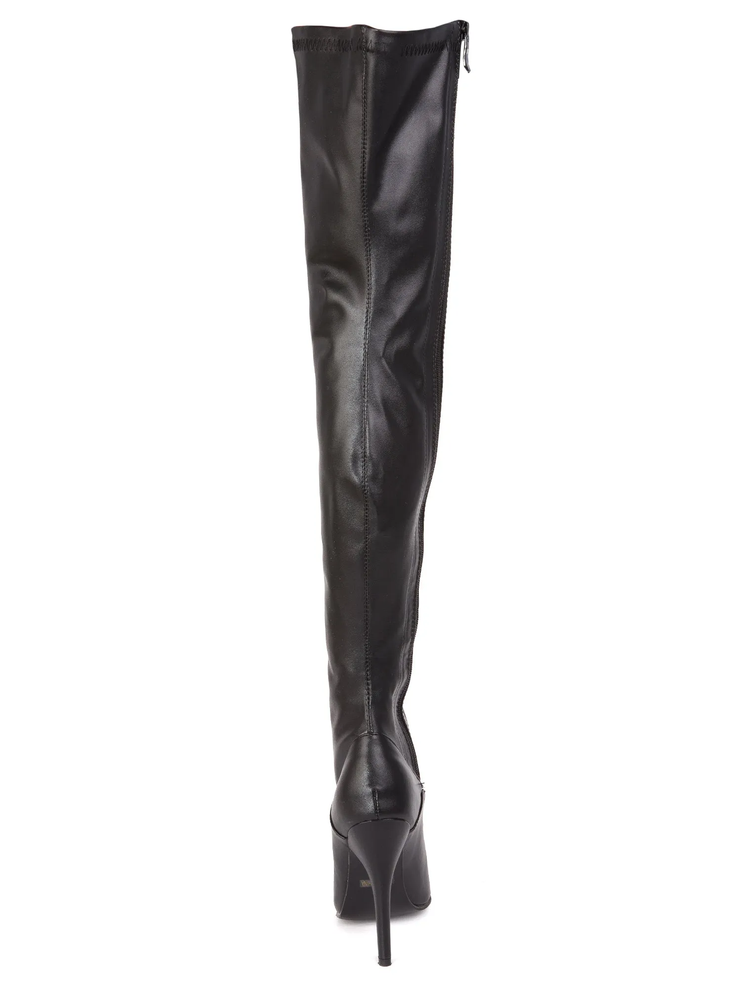 Matte Black Thigh High Boots