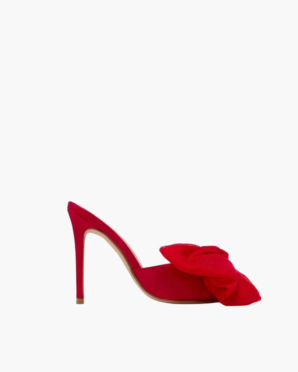 Melodia – Slip-on design – Oversized bow mule heels