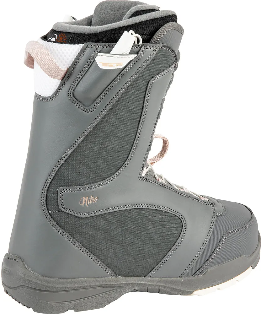 Nitro Flora TLS Womens Snowboard Boots in Charcoal 2024