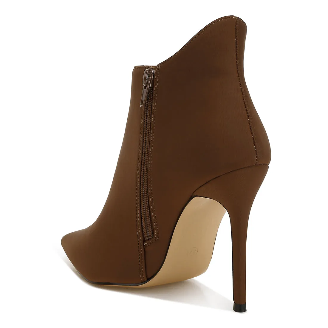 Pleather Concave Cut Ankle Boots