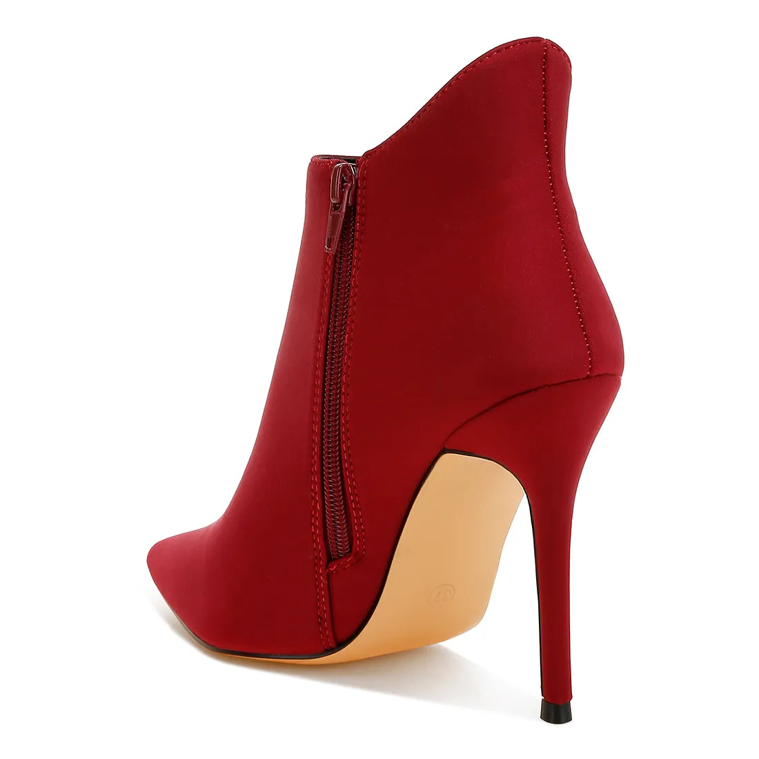 Pleather Concave Cut Ankle Boots
