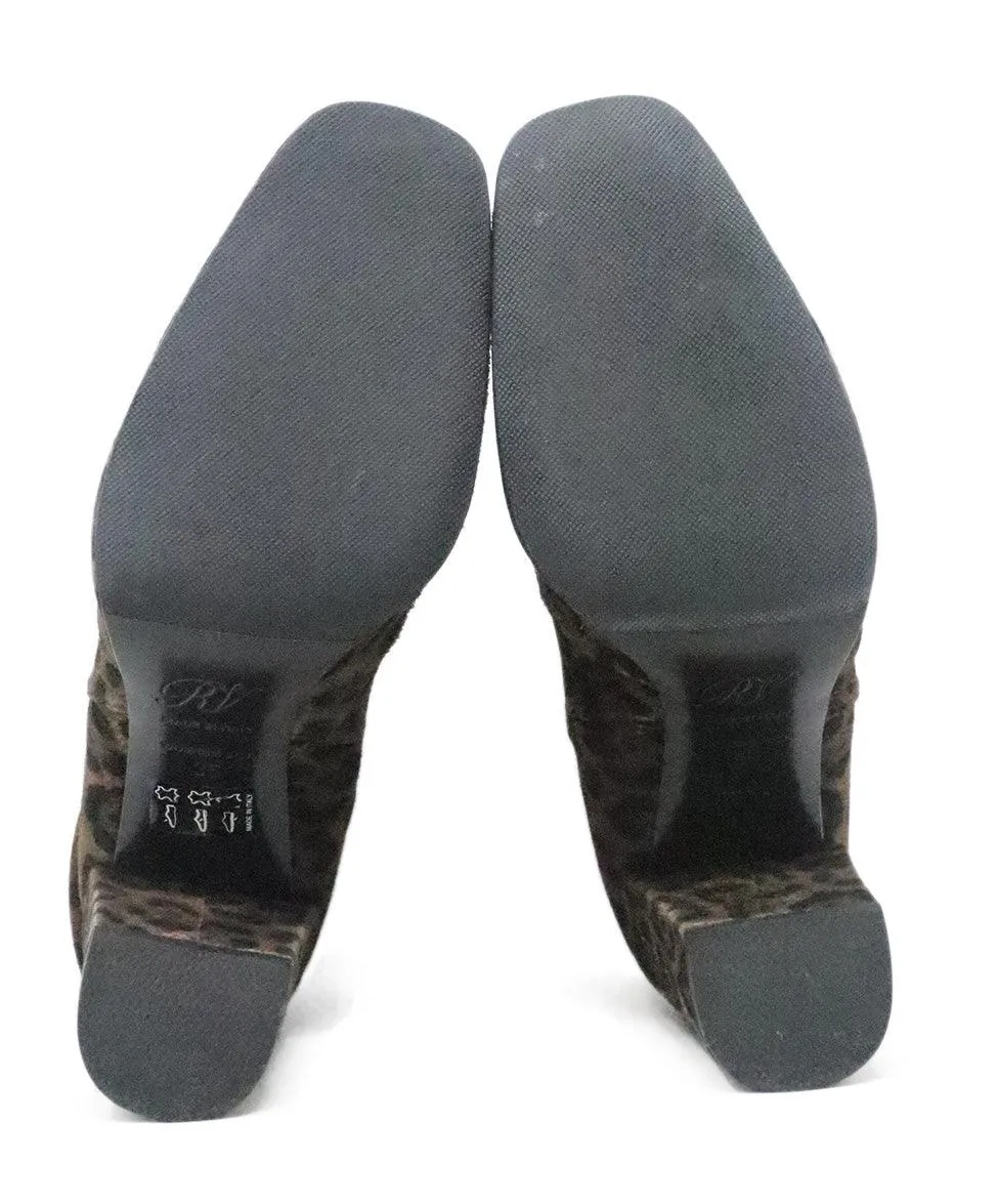 Roger Vivier Leopard Print Suede Booties sz 5