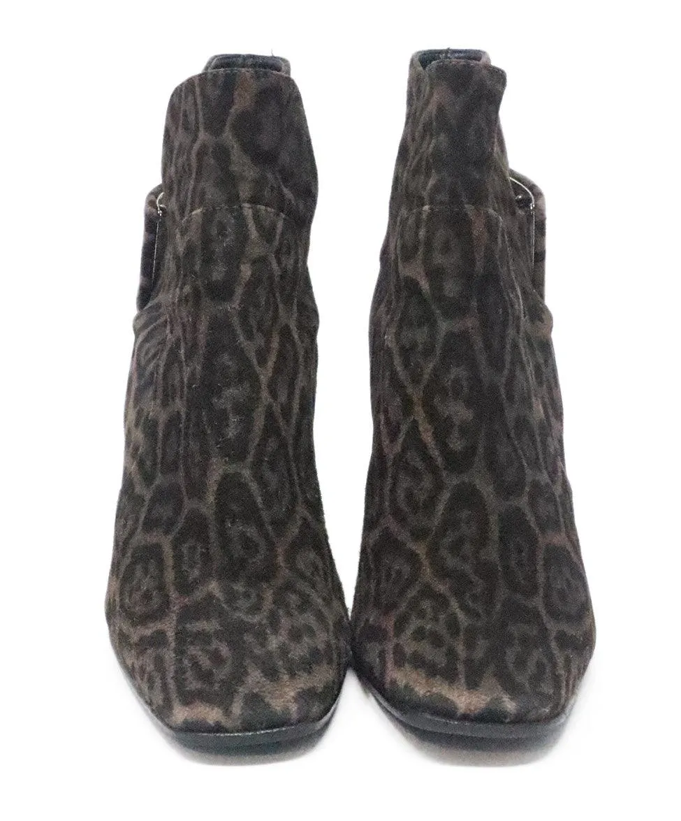 Roger Vivier Leopard Print Suede Booties sz 5