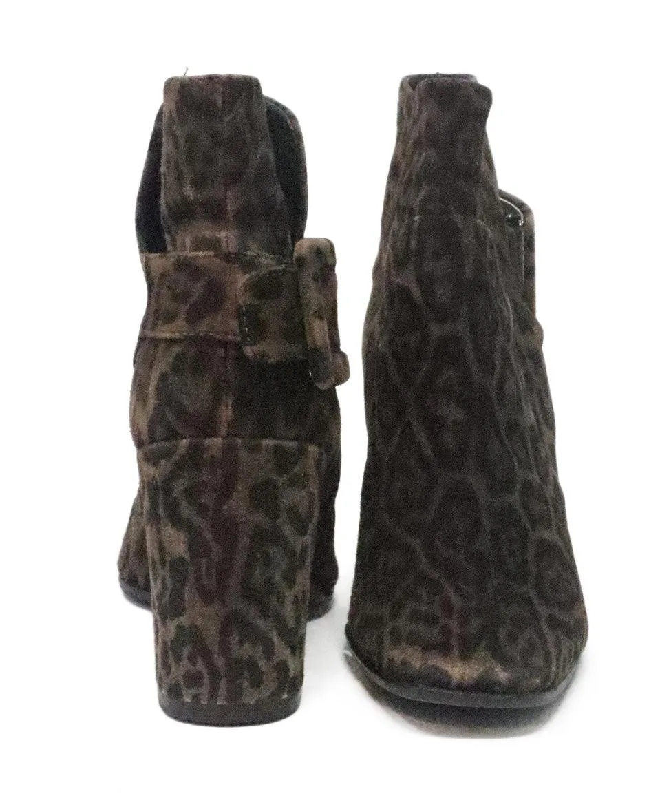 Roger Vivier Leopard Print Suede Booties sz 5