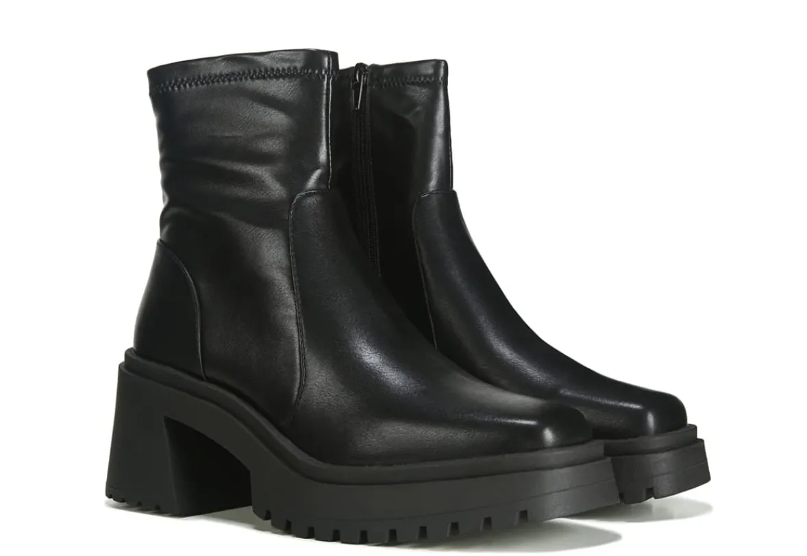 Round Toe Sock Like Ankle Bootie