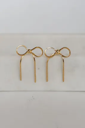 Sami Gold Bow Earrings