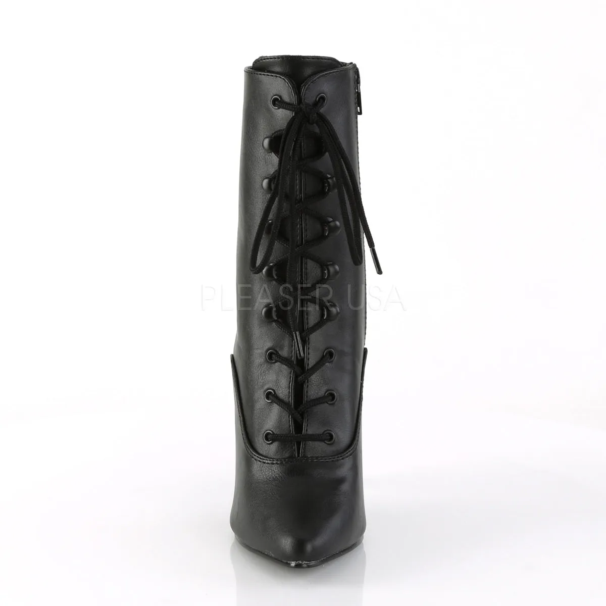 Seduce Sexy Ankle Black PU Boots