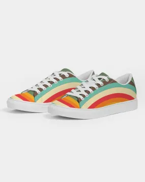 Women's 70s Vintage Stripe Vegan Leather Sneakers